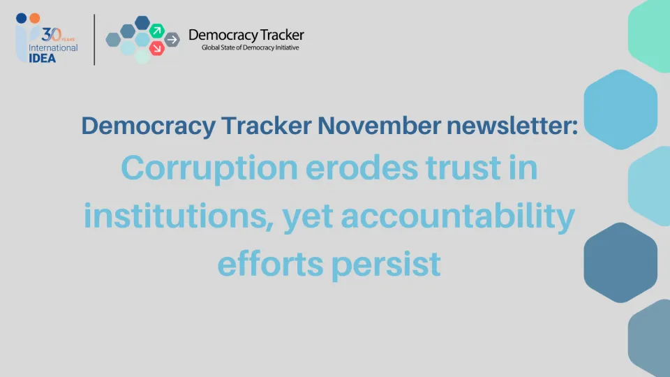 Corruption erodes trust in institutions, yet accountability efforts persist